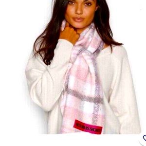 Victoria’s Secret Plush Plaid  Winter Angel Scarf